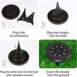 Luce Solare Per Esterni 8 LED, Confezione Da 4, Illuminazione Solare Per Esterni, Impermeabile IP65, Luce Decorativa Per Prato, Sensore Di Movimento Spot Solare Per Giardino, Cortile, Esterno, Corrido 8 Luce Solare Per Esterni 8 LED, Confezione Da 4, Illuminazione Solare Per Esterni, Impermeabile IP65, Luce Decorativa Per Prato, Sensore Di Movimento Spot Solare Per Giardino, Cortile, Esterno, Corrido -Vendite VIDAXL || LEDVANCE || STEINEL 32755379 4