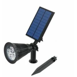 Picchetto LED 3W Energia Solare Da Giardino IP65 Con Pannello Solare Integrato Segnapasso Dimmerabile Da Cortile Nero | Bianco Freddo 6500K