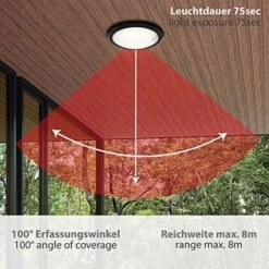 Briloner Leuchten - Luce Esterna A LED, Lampada Da Parete Da Esterni Incl. Sensore Di Movimento E Sensore Crepuscolare, 12 Watt, 1.150 Lumen, 4.000 Kelvin, Bianca/nera, Rotonda, Ø 17cm -Vendite VIDAXL || LEDVANCE || STEINEL 32998496 3