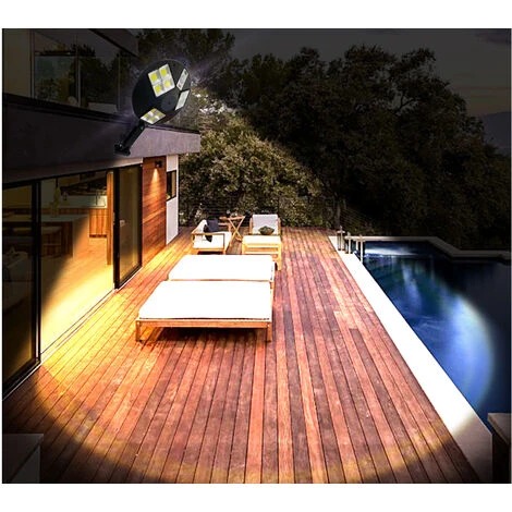 Lampione Solare Led Esterno 12 COB Sensore Movimento Faro Luce Fredda Rotondo 2 Lampione Solare Led Esterno 12 COB Sensore Movimento Faro Luce Fredda Rotondo - immagine 2