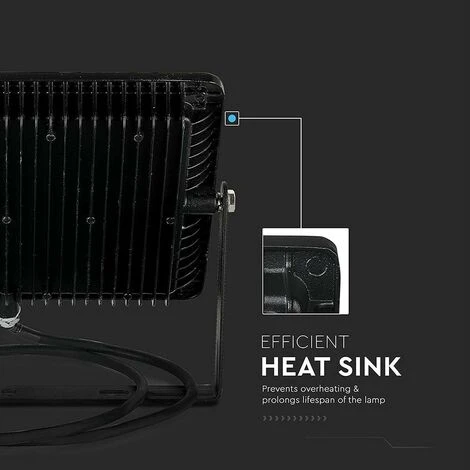 V-TAC PRO VT-100 FARO LED SMD 100W ULTRASOTTILE CHIP SAMSUNG DA ESTERNO COLORE NERO 8000 Lm IP65 - SKU 412 / 413 / 414 Bianco Naturale 3 V-TAC PRO VT-100 FARO LED SMD 100W ULTRASOTTILE CHIP SAMSUNG DA ESTERNO COLORE NERO 8000 Lm IP65 - SKU 412 / 413 / 414 Bianco Naturale - immagine 3