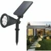 Faro Led Pannello Solare Faretto . Ricaricabile 7 W Luce Calda Da Giardino