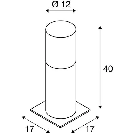 SLV LISENNE 40 Lampada Da Terra, Basalto, E27 Max 23W, IP54 4 SLV LISENNE 40 Lampada Da Terra, Basalto, E27 Max 23W, IP54 - immagine 4