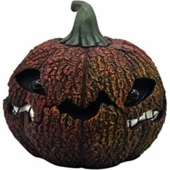 Lampada Portatile Solare Inquietante Jock-O-Lantern Arancione Zucca Marcio Jack-O-Lantern Inquietante Lanterna Portatile Arancione Stagionata