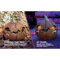 Lampada Portatile Solare Inquietante Jock-O-Lantern Arancione Zucca Marcio Jack-O-Lantern Inquietante Lanterna Portatile Arancione Stagionata -Vendite VIDAXL || LEDVANCE || STEINEL 33378700 5