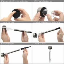 Luce Solare Da Esterno Da Giardino, Decorazione Da Giardino A LED Senza Fili Illuminazione Solare Da Esterno Per Percorsi Da Prato Luce Ricaricabile Automatica IP65 Impermeabile - 10 Pezzi Bianco -Vendite VIDAXL || LEDVANCE || STEINEL 33379344 3