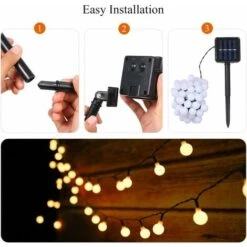 Luci Solari Da Esterno A Stringa, 6,9 M 50 LED A Stringa Solare Impermeabile IP44 Con 8 Modalità Di Illuminazione Per Decorazioni Interne Ed Esterne, Giardino, Albero Di Natale, Feste, Ecc. 7 Luci Solari Da Esterno A Stringa, 6,9 M 50 LED A Stringa Solare Impermeabile IP44 Con 8 Modalità Di Illuminazione Per Decorazioni Interne Ed Esterne, Giardino, Albero Di Natale, Feste, Ecc. -Vendite VIDAXL || LEDVANCE || STEINEL 33379546 3