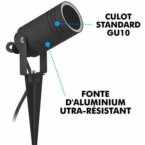 Set Di 4 Faretti Da Esterno Per Illuminazione Da Giardino SANTIAGO GU10 4 Set Di 4 Faretti Da Esterno Per Illuminazione Da Giardino SANTIAGO GU10 - immagine 4