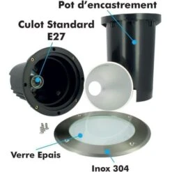 Lampada Da Terra Ad Incasso Grand Canyon E27 -Vendite VIDAXL || LEDVANCE || STEINEL 33587630 3