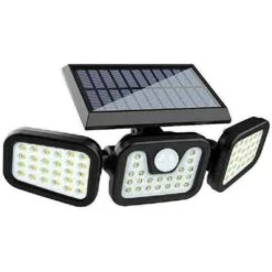 Trade Shop - Faro Energia Solare Led Con Pannello Faretto Sensore Movimento 30w 74led Ta103