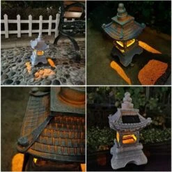Lanterne Japonaise Exterieure Jardin, Solaire Exterieure Décoratifs Jardin Zen Statue Lanterne Pagode, Créatif Cadeau Vintage Artisanat, Solaire Lumières Lampada Decorativa, 17 34 Cm -Vendite VIDAXL || LEDVANCE || STEINEL 35805814 4