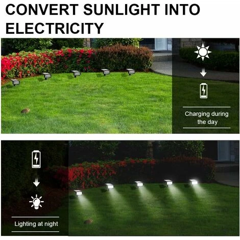 SOEKAVIA Faretto Solare Da Esterno, 34 LED Lampada Solare Da Giardino Impermeabile Da Esterno, Faretto Solare 2-in-1 Installazione A 3 Modalità Per Percorso Patio Pathway, 2 CONFEZIONI 3 SOEKAVIA Faretto Solare Da Esterno, 34 LED Lampada Solare Da Giardino Impermeabile Da Esterno, Faretto Solare 2-in-1 Installazione A 3 Modalità Per Percorso Patio Pathway, 2 CONFEZIONI - immagine 3