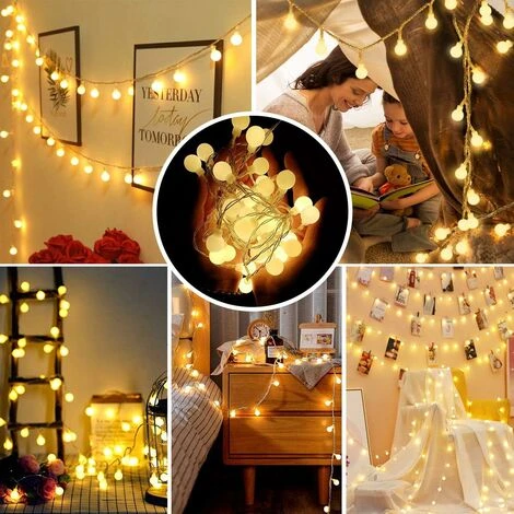 LED Filo Luci Esterno Con 100 Lampadine Luci Decorative Luminarie Natalizie Interno E Esterno Stringa Luci LED Da 10 Metri Con Per Natale, Giardino, Gazebo, Ecc 2 LED Filo Luci Esterno Con 100 Lampadine Luci Decorative Luminarie Natalizie Interno E Esterno Stringa Luci LED Da 10 Metri Con Per Natale, Giardino, Gazebo, Ecc - immagine 2