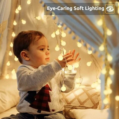 LED Filo Luci Esterno Con 100 Lampadine Luci Decorative Luminarie Natalizie Interno E Esterno Stringa Luci LED Da 10 Metri Con Per Natale, Giardino, Gazebo, Ecc 4 LED Filo Luci Esterno Con 100 Lampadine Luci Decorative Luminarie Natalizie Interno E Esterno Stringa Luci LED Da 10 Metri Con Per Natale, Giardino, Gazebo, Ecc - immagine 4