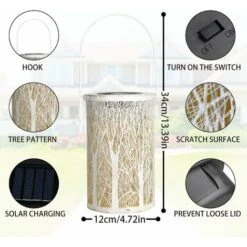 SOEKAVIA Lanterna Solare A LED, Lampada A Sospensione Da Esterno A Sospensione Decorativa In Metallo Vintage Impermeabile IP44 Marocchino Silhouette Illuminazione Per Giardino Patio Prato Corridoio Co -Vendite VIDAXL || LEDVANCE || STEINEL 36942547 5