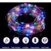 Catena Luminosa Solare Da Esterno 10m 100 LED Luci Da Giardino Solari In Filo Di Rame Luci Stringa Solari 8 Modalità, Decorativo Per Festa, Giardino, Matrimonio (2 Pezzi, Multicolor)