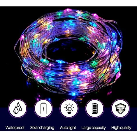 Catena Luminosa Solare Da Esterno 10m 100 LED Luci Da Giardino Solari In Filo Di Rame Luci Stringa Solari 8 Modalità, Decorativo Per Festa, Giardino, Matrimonio (2 Pezzi, Multicolor) 1 Catena Luminosa Solare Da Esterno 10m 100 LED Luci Da Giardino Solari In Filo Di Rame Luci Stringa Solari 8 Modalità, Decorativo Per Festa, Giardino, Matrimonio (2 Pezzi, Multicolor)