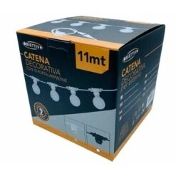 CATENA DI LUCI CORDONIERA LUMINOSA CORDA 11 MT CON PORTALAMPADA E27 CAVO BIANCO -Vendite VIDAXL || LEDVANCE || STEINEL 40399738 3