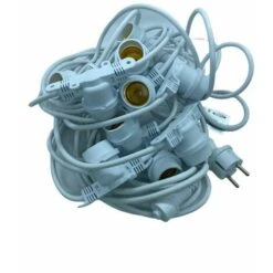 CATENA DI LUCI CORDONIERA LUMINOSA CORDA 11 MT CON PORTALAMPADA E27 CAVO BIANCO -Vendite VIDAXL || LEDVANCE || STEINEL 40399738 5