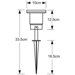 Picchetto Faretto LED Da Giardino Lampada LED Segnapasso GU10 Orientabile Nero -Vendite VIDAXL || LEDVANCE || STEINEL 40484332 4