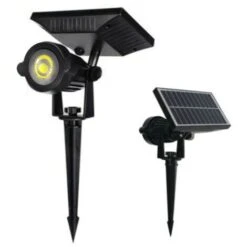 Picchetto Faretto COB LED Solare Da Giardino Lampada Segnapasso Luce Fredda 413