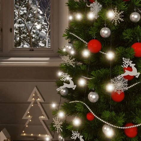 Luci Solari Fatate 2 Pz 2x200 LED Bianco Freddo Interni Esterni VidaXL 3 Luci Solari Fatate 2 Pz 2x200 LED Bianco Freddo Interni Esterni VidaXL - immagine 3