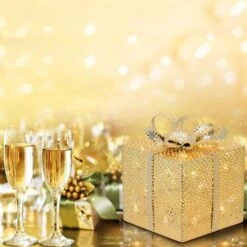 Pacco Regalo Cubico Scatola Decorazione Natalizia Addobbo Luminoso Con Led Color Champagne -16,5 Cm -Vendite VIDAXL || LEDVANCE || STEINEL 43173540 3