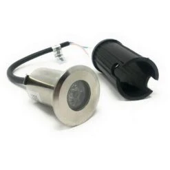 Segnapasso Carrabile Led 3W Da Incasso Rotondo Argento Satinato IP68 Bianco Caldo 3000K Wisdom