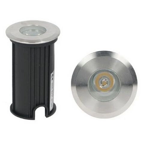 Segnapasso Carrabile Led 3W Da Incasso Rotondo Argento Satinato IP68 Bianco Caldo 3000K Wisdom 2 Segnapasso Carrabile Led 3W Da Incasso Rotondo Argento Satinato IP68 Bianco Caldo 3000K Wisdom - immagine 2