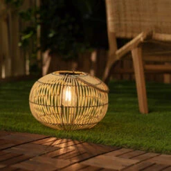 Lampada Da Tavolo Per Esterni LED Solare Rattan Sirpur NaturaleNi-MH315 MmNi-MH -Vendite VIDAXL || LEDVANCE || STEINEL 45438004 5