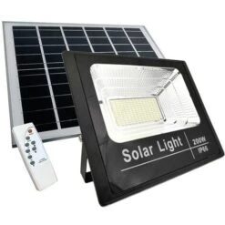 FARO LED 200W PANNELLO SOLARE CREPUSCOLARE IP65 LUCE 6500K 3100Lm