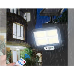 Faro Led Energia Solare 4 Cob Luce Fredda Sensore Movimento Faretto Esterno BK -Vendite VIDAXL || LEDVANCE || STEINEL 47560851 4