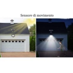 Faro Led Energia Solare 4 Cob Luce Fredda Sensore Movimento Faretto Esterno BK -Vendite VIDAXL || LEDVANCE || STEINEL 47560851 5