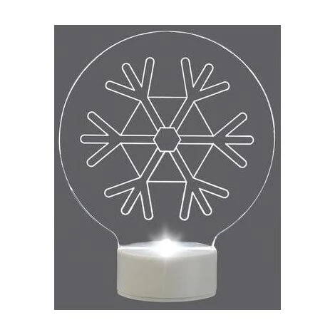 POLARLITE LBA-51-008 - DECORAZIONE NATALIZIA A LED, A FORMA DI FIOCCO DI NEVE, LUCE BIANCA FREDDA, TRASPARENTE 1 POLARLITE LBA-51-008 - DECORAZIONE NATALIZIA A LED, A FORMA DI FIOCCO DI NEVE, LUCE BIANCA FREDDA, TRASPARENTE