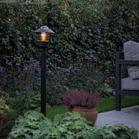 QAZQA Palo Da Giardino Prato - Moderno - Acciaio Inossidabile - Nero - Tondo/Oblungo Max. 1 X Watt 2 QAZQA Palo Da Giardino Prato - Moderno - Acciaio Inossidabile - Nero - Tondo/Oblungo Max. 1 X Watt - immagine 2