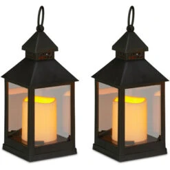 Vendite VIDAXL || LEDVANCE || STEINEL 18 4x Lanterne A LED, Candela Effetto Fiamma, Per Ambienti Esterni, H: 23 Cm, Nero