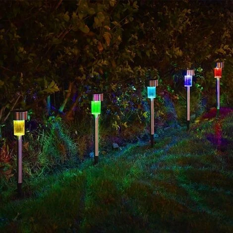 Luce Solare Da Giardino Per Uso Esterno, Decorazione Da Giardino A LED Wireless Illuminazione Solare Da Esterno Per Sentieri Prato Luce IP65 Impermeabile, Ricaricabile Automaticamente - 5 Pezzi, 6 Col 2 Luce Solare Da Giardino Per Uso Esterno, Decorazione Da Giardino A LED Wireless Illuminazione Solare Da Esterno Per Sentieri Prato Luce IP65 Impermeabile, Ricaricabile Automaticamente - 5 Pezzi, 6 Col - immagine 2