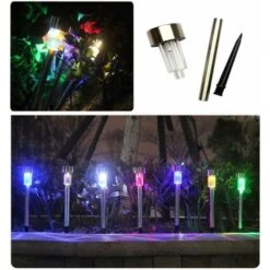 Luce Solare Da Giardino Per Uso Esterno, Decorazione Da Giardino A LED Wireless Illuminazione Solare Da Esterno Per Sentieri Prato Luce IP65 Impermeabile, Ricaricabile Automaticamente - 5 Pezzi, 6 Col 8 Luce Solare Da Giardino Per Uso Esterno, Decorazione Da Giardino A LED Wireless Illuminazione Solare Da Esterno Per Sentieri Prato Luce IP65 Impermeabile, Ricaricabile Automaticamente - 5 Pezzi, 6 Col -Vendite VIDAXL || LEDVANCE || STEINEL 52007720 4