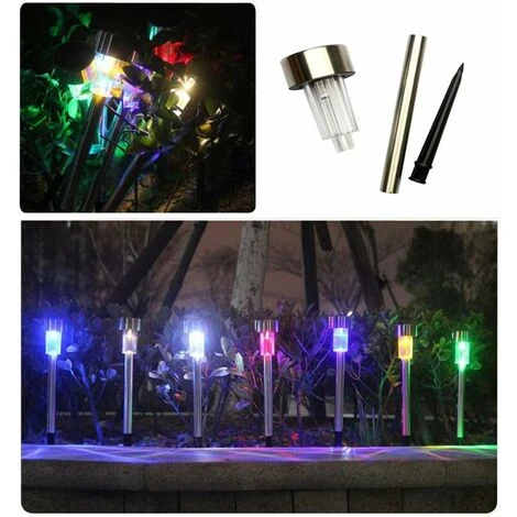 Luce Solare Da Giardino Per Uso Esterno, Decorazione Da Giardino A LED Wireless Illuminazione Solare Da Esterno Per Sentieri Prato Luce IP65 Impermeabile, Ricaricabile Automaticamente - 5 Pezzi, 6 Col 4 Luce Solare Da Giardino Per Uso Esterno, Decorazione Da Giardino A LED Wireless Illuminazione Solare Da Esterno Per Sentieri Prato Luce IP65 Impermeabile, Ricaricabile Automaticamente - 5 Pezzi, 6 Col - immagine 4