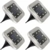 Luce Solare Da Esterno 8 LED, Confezione Da 4, Illuminazione Solare Da Esterno, Impermeabile IP65, Luce Decorativa Per Prato, Sensore Di Movimento A Spot Solare Per Giardino, Cortile, Esterno, Vialett