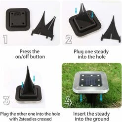 Luce Solare Da Esterno 8 LED, Confezione Da 4, Illuminazione Solare Da Esterno, Impermeabile IP65, Luce Decorativa Per Prato, Sensore Di Movimento A Spot Solare Per Giardino, Cortile, Esterno, Vialett -Vendite VIDAXL || LEDVANCE || STEINEL 52010022 4