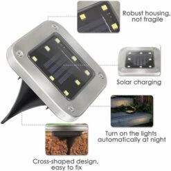 Luce Solare Da Esterno 8 LED, Confezione Da 4, Illuminazione Solare Da Esterno, Impermeabile IP65, Luce Decorativa Per Prato, Sensore Di Movimento A Spot Solare Per Giardino, Cortile, Esterno, Vialett -Vendite VIDAXL || LEDVANCE || STEINEL 52010022 5