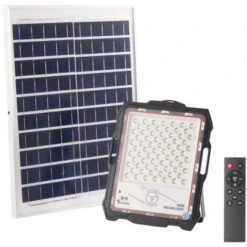 Proiettore A LED Solare 60W 6000Lm SensorTelecomando Pannello:5V 25W Batteria: 3,3V 18.000Ma [LUM-MJ-DW902]