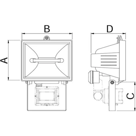 Proiettore Alogeno IP54 150W + Lampada 62610 2 Proiettore Alogeno IP54 150W + Lampada 62610 - immagine 2