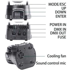 Faro 7 Led Testa Rotante DMX 512 Proiettore Strobo Effetti Luce MD-710 -Vendite VIDAXL || LEDVANCE || STEINEL 5430124 5