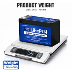 ECO-WORTHY Batteria Al Litio 12V 8Ah LiFePO4 Ricaricabile Con Ciclo Profondo 3000+ Volte E Protezione BMS Per Sistema Solare, Ecoscandaglio, Passeggino, Barca, Kit Pannello Solare, Camper, Roulotte -Vendite VIDAXL || LEDVANCE || STEINEL 55414967 3