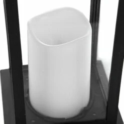 Lanterna Solare Da Esterno Resistente Alle Intemperie LED Lanterna Da Esterno A Luce Solare Da Giardino A Batteria, Casa Di Campagna Effetto Sfarfallio, Vetro Nero, LED 0,06W 2700K, PxH 14x27,5 Cm -Vendite VIDAXL || LEDVANCE || STEINEL 55476201 3