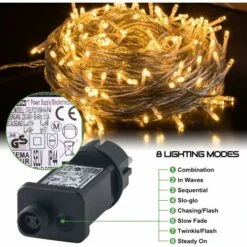 Stringa Di Luci Per Esterni, 600 Luci Stellate A LED, 100M, 8 Modalità, Luci A Stringa Impermeabili, Per La Decorazione Di Interni, Per La Casa All'aperto, Giardino, Matrimoni E Feste Di Natale, Compl -Vendite VIDAXL || LEDVANCE || STEINEL 55552341 4