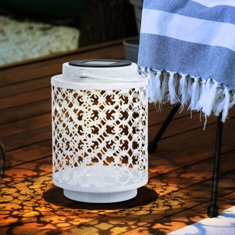 Lampade Solari Per Esterno Decorazione Giardino Lanterna Lampada Orientale Lanterne Solari Per Esterno Metallo Bianco, Orientale, LED, DxH 13x18 Cm 3 Lampade Solari Per Esterno Decorazione Giardino Lanterna Lampada Orientale Lanterne Solari Per Esterno Metallo Bianco, Orientale, LED, DxH 13x18 Cm - immagine 3