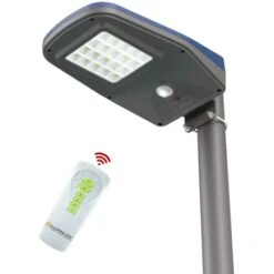 Lampione Per Esterno Con Pannello Fotovoltaico Inclinabile E Telecomando